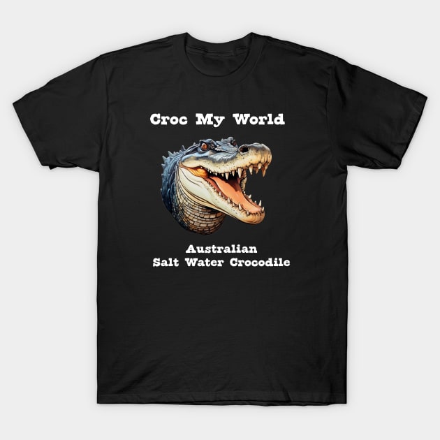 Australian Salt Water Crocodile T-Shirt by dinokate